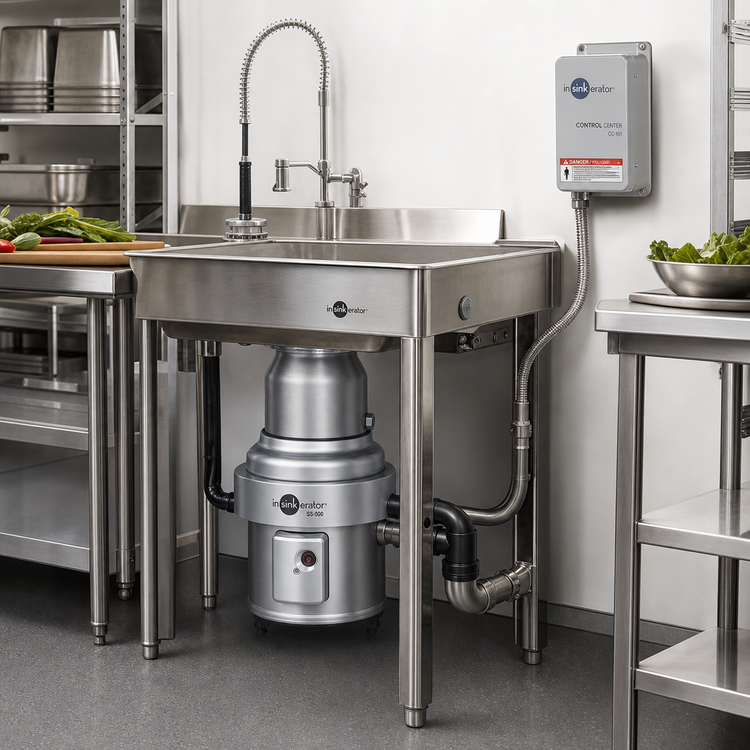 Product image #2 for InSinkErator SS-500 Commercial Food Waste Disposer Package with 18-Inch Bowl and CC-101 Control Center