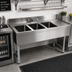 Thumbnail image #2 for Advance Tabco Underbar Basics 3-Compartment Bar Sink Unit with Right Drainboard and Deck-Mount Faucet, 48 x 21 x 33 Inches