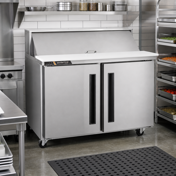 Product image #2 for Centerline by Traulsen 60-Inch Two-Section Mega Top Reach-In Prep Table Refrigerator with Solid Doors