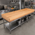 Thumbnail image #2 for John Boos 108 Inch x 30 Inch Laminated Maple Work Table Top with Coved Backsplash