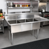 Thumbnail image #2 for John Boos E-Series 3-Compartment Stainless Steel Sink with Right Drainboard