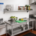 Thumbnail image #2 for Eagle Group Wall-Mounted Stainless Steel Wall Shelf, 96 Inches Wide x 12 Inches Deep, 16 Gauge Type 430