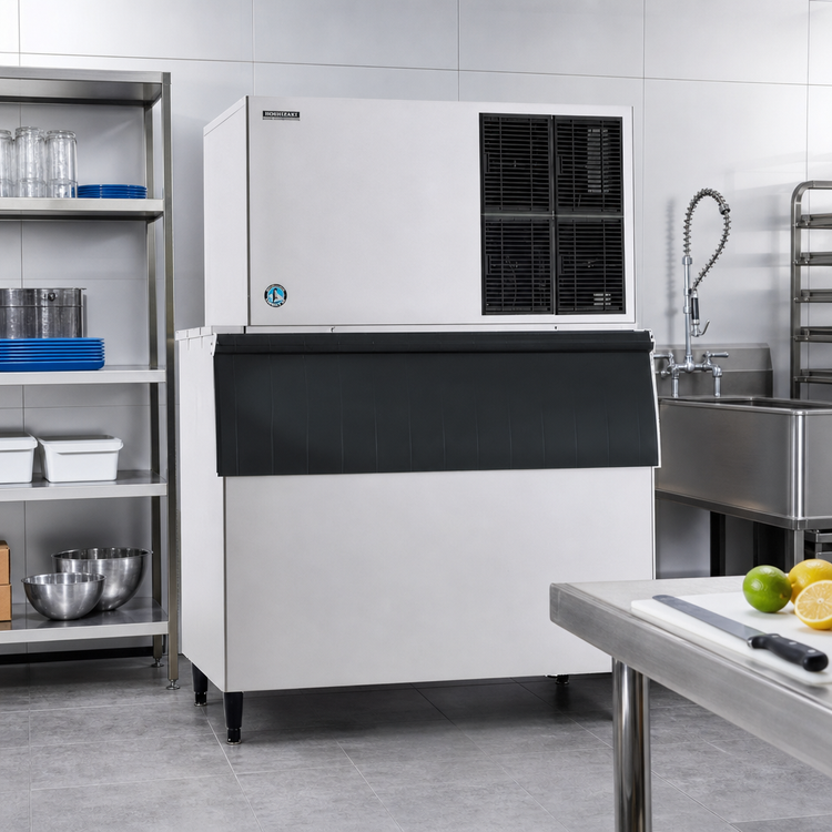 Product image #2 for Hoshizaki KM-1601SAJ3 Stackable Crescent Cube Ice Maker, Air-Cooled, Self-Contained, 3-Phase, 48 Inch Wide
