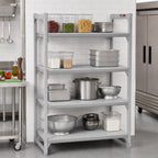 Thumbnail image #3 for Cambro Camshelving® Premium CPSK1848S4480 4-Shelf Solid Polymer Shelving Kit, 18 x 48 Inches, Speckled Gray
