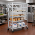 Thumbnail image #2 for Channel Manufacturing 6-Shelf Mobile Cooling Aluminum Shelving Cart with 5-Inch Swivel Casters, 47.5 x 25 x 70.5 Inches