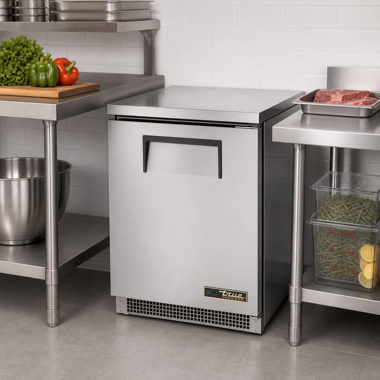 Product image #2 for True 24-Inch 1-Section Undercounter Freezer with Solid Door and Stainless Steel Exterior