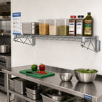 Thumbnail image #2 for Quantum WDWB1848GY Wall-Mount Cantilever Wire Shelf, 48 x 18 Inches, Gray Epoxy Finish