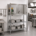 Thumbnail image #2 for 36-Inch Wide x 18-Inch Deep Stainless Steel Security Enclosure Kit with Hinged Doors for Wire Shelving