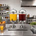 Thumbnail image #2 for Double Juice Dispenser with 2 x 8-Quart Round Tanks, Built-In Taps and Drip Trays