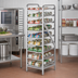 Thumbnail image #2 for Winco ALCR-9 9-Tier Stationary Aluminum Can Storage Rack for #5 and #10 Cans