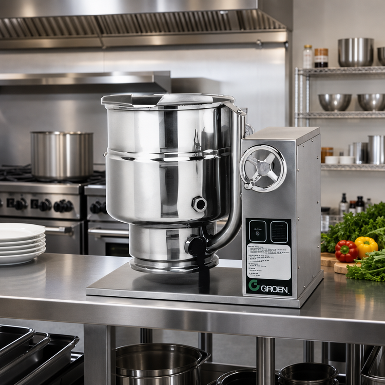 Product image #2 for Groen TDBC-48A 48 Quart Electric Tabletop Tilting Steam-Jacketed Kettle