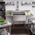 Thumbnail image #3 for KoolMore 72-Inch 2-Compartment Stainless Steel Commercial Sink with Dual 18-Inch Drainboards