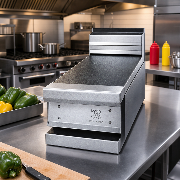 Product image #2 for Titan Heavy Duty 12-Inch Modular Spreader Plate Range with 6-Inch Solid Plate Shelf