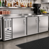 Thumbnail image #2 for Food-Rated Solid-Door Back Bar Refrigerator, Three-Section, 94-Inch Wide, Self-Contained R290