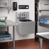 Thumbnail image #2 for Glastender WHS-12 Wall-Mount Stainless Steel Hand Sink with Skirt, 12 x 15 Inches, Faucet Included