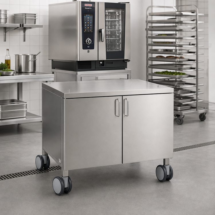 Product image #2 for RATIONAL US IV Mobile Oven Stand Cabinet for SelfCookingCenter 61/101 Series, 14-Rail Stainless Steel