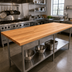 Thumbnail image #2 for John Boos Appalachian Red Oak Blended Edge Grain Island Countertop, 132 x 27 x 1-1/2 Inch, Penetrating Oil Finish