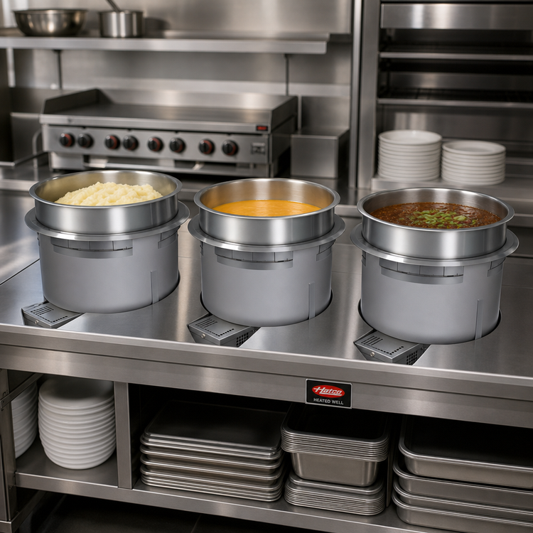 Product image #2 for Hatco Round 11-Quart Drop-In Heated Well, Top-Mounted, Non-Insulated, Stainless Steel