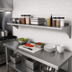 Thumbnail image #2 for Wall-Mounted Stainless Steel Shelf, 72 x 16 Inches