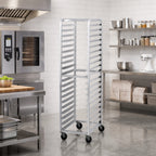 Thumbnail image #2 for Advance Tabco PR10-6W Mobile Aluminum Sheet Pan Rack, End-Loading, 10 Full-Size Pan Capacity, 6-Inch Centers, Open Sides