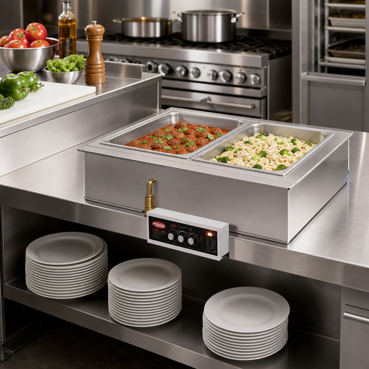 Product image #2 for Hatco HWBI-2MA Drop-In Modular Heated Well with Auto-Fill, 2 Full-Size Pan Capacity