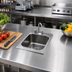 Thumbnail image #2 for Eagle Group Self-Rimming Drop-In Sink with Gooseneck Faucet and Basket Drain, 1-Compartment, 20 x 12 x 6-1/2 Inch Bowl