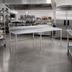 Thumbnail image #2 for Sapphire 84 Inch x 24 Inch 18 Gauge 430 Stainless Steel Work Table with 5 Inch Backsplash and Open Base with Galvanized Legs