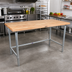 Thumbnail image #2 for John Boos 60 x 36 Inch Wood Top Work Table with 1-1/2 Inch Maple Top and Galvanized Base