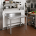 Thumbnail image #2 for John Boos Stallion Corner Stainless Steel Work Table with 5-Inch Backsplash, 30 x 24 Inches