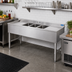 Thumbnail image #2 for Sapphire SMBS-3D18 72-Inch Three-Compartment Underbar Sink with Left & Right Drainboards