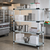 Thumbnail image #2 for Quantum 42W x 21D x 63H Solid Shelving Starter Kit with Galvanized Steel Shelves and Chrome Posts