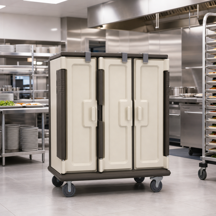 Product image #3 for Cambro Tall Profile Insulated 3-Compartment Meal Delivery Cart, 60-Tray Capacity