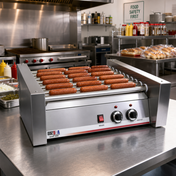 Product image #2 for Benchmark 30 Hot Dog Roller Grill, Stainless Steel, 120V