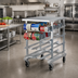 Thumbnail image #2 for New Age Mobile Half-Size Aluminum Can Storage Rack with Sloped Glides