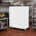 Thumbnail image #2 for Metro Queen Mary & Banquet Cart Cover, 48 x 18 x 54 Inch, White Uncoated Knitted Polyester with Velcro Fastener