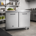 Thumbnail image #3 for Kelvinator Commercial 48-Inch Two-Section Undercounter Freezer with Solid Doors