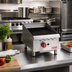 Thumbnail image #2 for Omcan Countertop Stainless Steel Gas Char-Broiler, 15 Inch, 1 Burner, Natural Gas