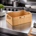Thumbnail image #2 for American Metalcraft Rectangular Poplar Wood Serving Basket with Handles