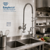 Thumbnail image #2 for T&S Brass EasyInstall 8-Inch Wall-Mount Pre-Rinse Unit with Add-On Faucet, 12-Inch Swing Nozzle, Vacuum Breaker, and 1.15 GPM Spray Valve