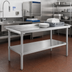 Thumbnail image #2 for 49 Inch x 30 Inch Stainless Steel Dish Sorting Table with Undershelf