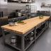 Thumbnail image #2 for John Boos Boos Block Northern Hard Rock Maple Blended Edge Grain Kitchen Countertop, 120 x 32 x 1-1/2 Inch, Oil Finish