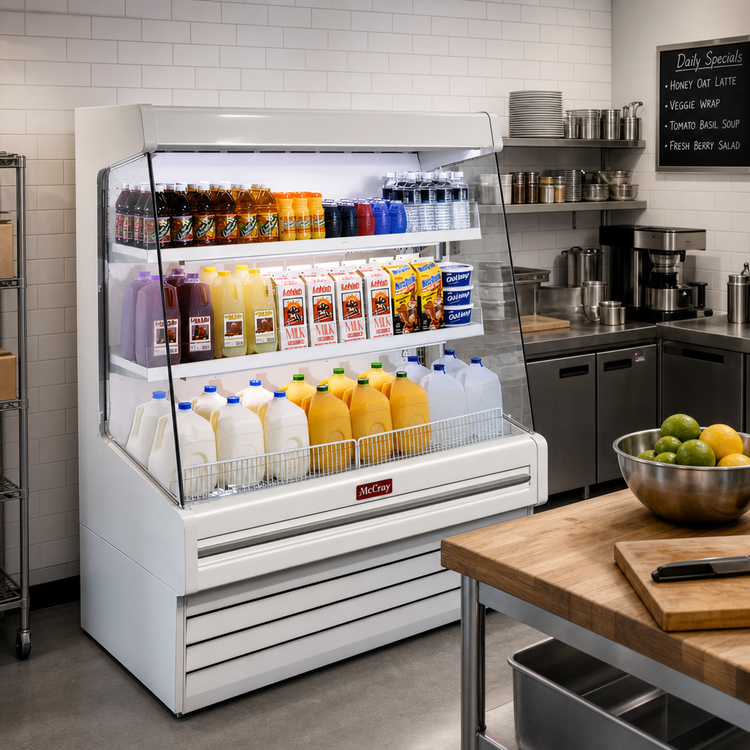 Product image #2 for Howard-McCray Ovation Series Dairy Open Merchandiser Open-Air Cooler, 39 Inch W x 60 Inch H, Self-Contained, LED-Lit Shelves