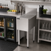 Thumbnail image #3 for Perlick Top Shelf TS Series 13-Inch Freestanding Stainless Steel Underbar Drainboard with 6-Inch Backsplash