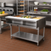 Thumbnail image #2 for Advance Tabco Triumph Supreme 3-Well Natural Gas Water Bath Hot Food Table with Cutting Board and Undershelf