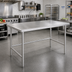 Thumbnail image #2 for Advance Tabco 84 Inch x 48 Inch 14 Gauge 304 Stainless Steel Flat Top Open Base Work Table with No-Drip Edge