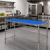 Thumbnail image #2 for QuadPlus 60 x 24-Inch Solid Blue Polymer Shelf Mat with Chrome Quad-Adjust Wire Frame