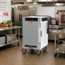 Thumbnail image #2 for Metro HotBlox Narrow 8-Pan Mobile Pass-Thru Insulated Holding Cabinet with Digital Touchscreen, Solid Front Door and Clear Rear Door