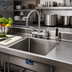 Thumbnail image #2 for T&S Brass Deck-Mount Workboard Faucet with Side Spray, 8-Inch Centers, 8-13/16-Inch Swivel Gooseneck