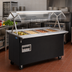 Thumbnail image #2 for Vollrath 2-Series Affordable Portable 4-Well Mobile Hot Food Station with Buffet Breath Guard and Lights, Black