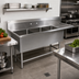 Thumbnail image #2 for John Boos Pro-Bowl 3-Compartment Stainless Steel Sink with Right-Hand Drainboard, 24 x 24 x 14-Inch Bowls